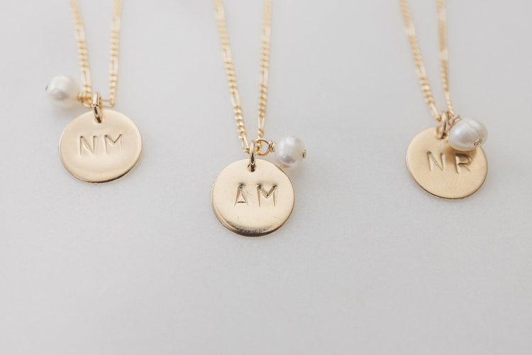 Brass Initial Necklace