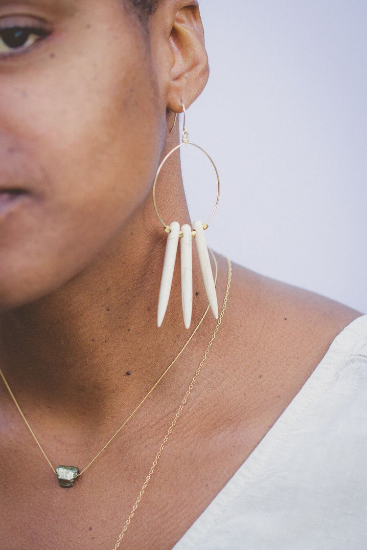 Howlite Hoops (ws)