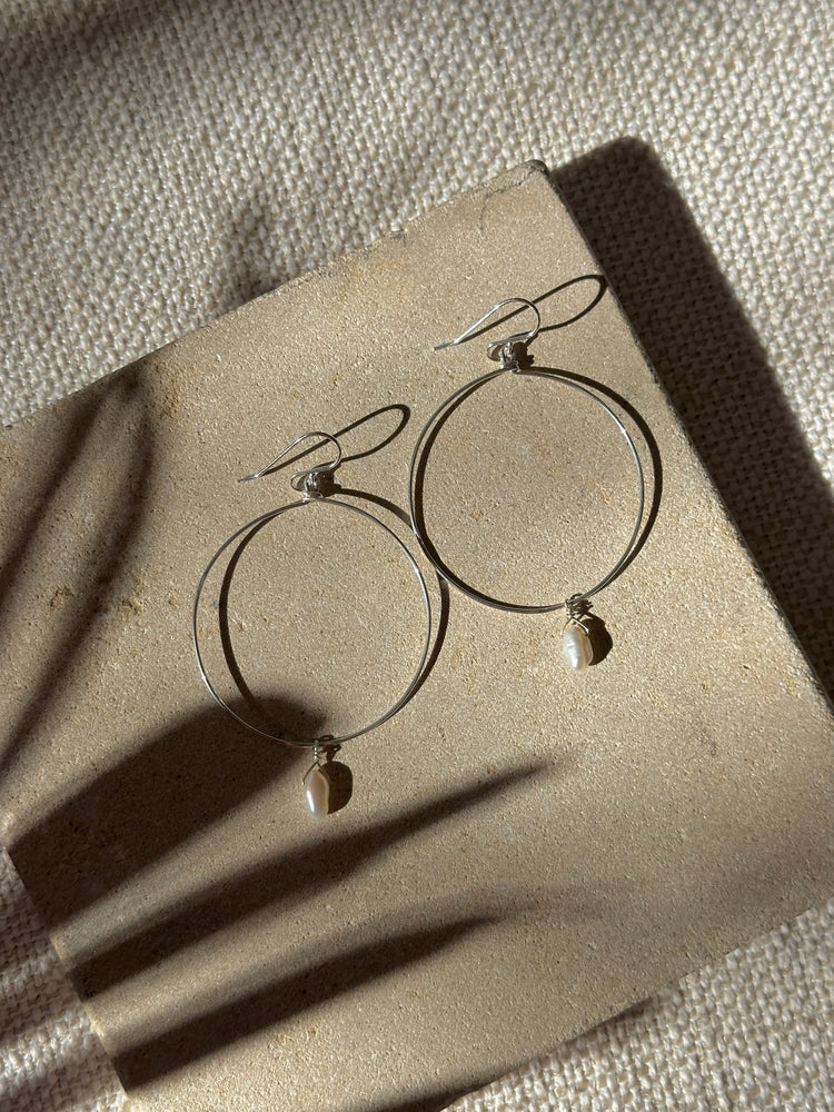 Kapa Hoops in Sterling Silver