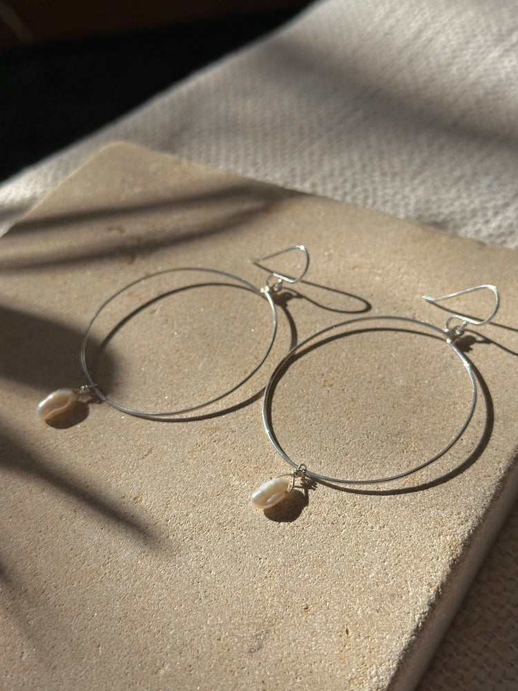 Kapa Hoops in Sterling Silver