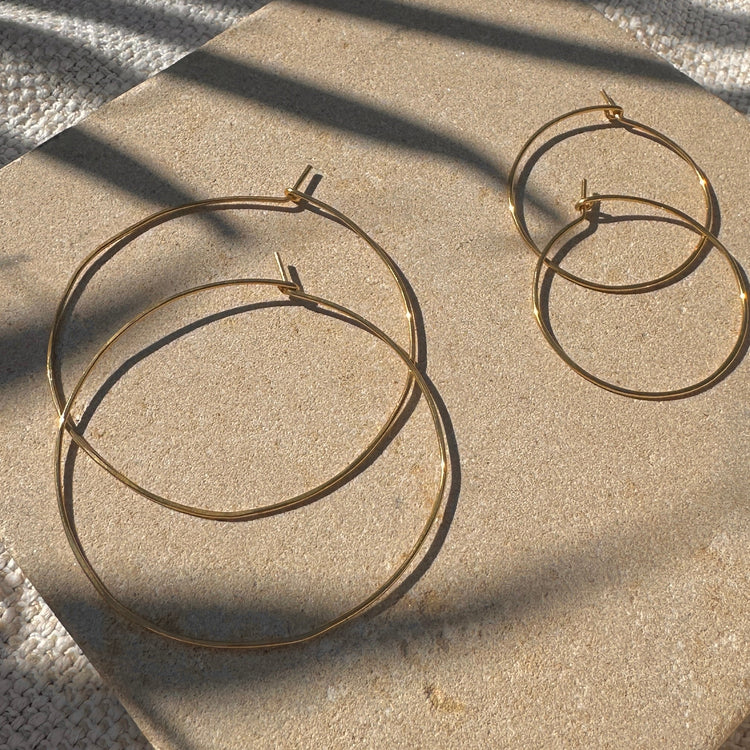 Carly Hoops in Brass