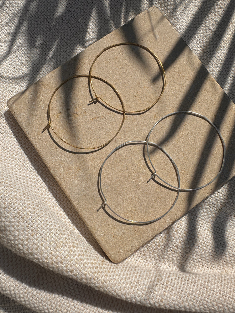 Carly Hoops in Sterling Silver