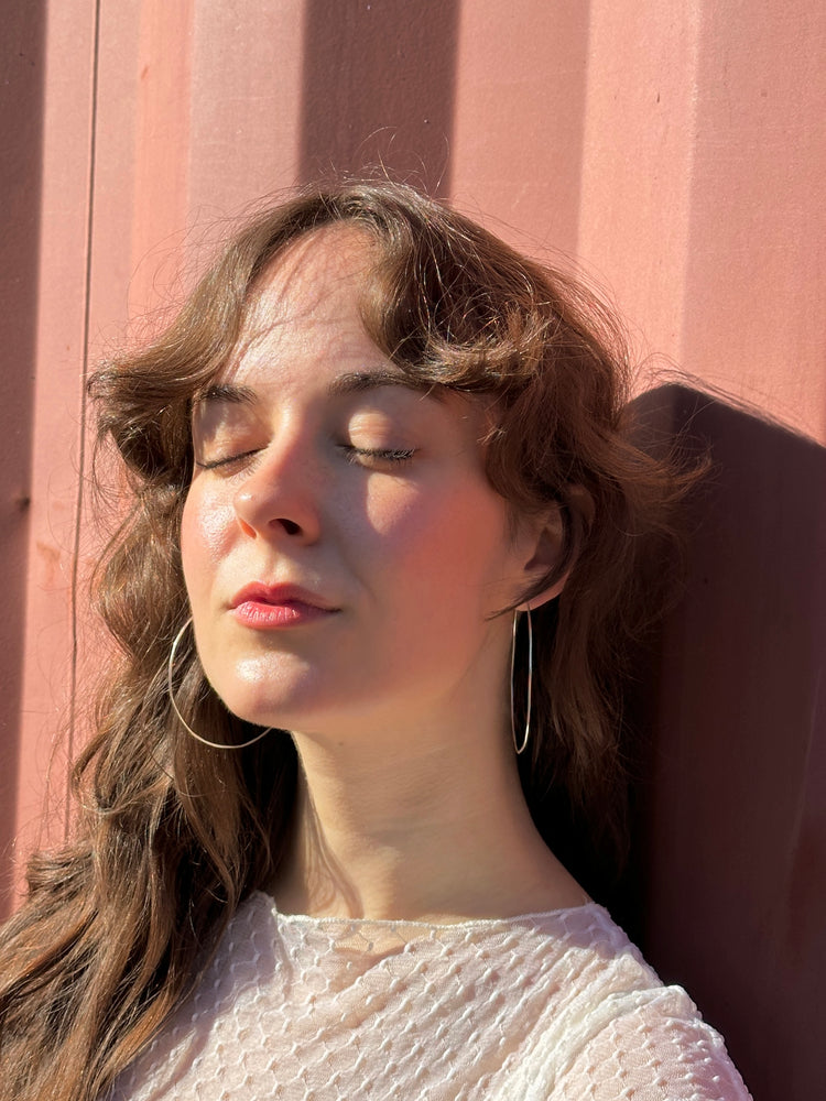 Carly Hoops in Sterling Silver