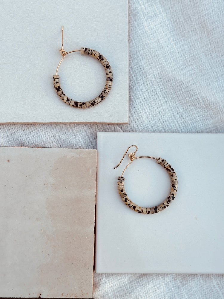 Dalmatian Jasper Hoops