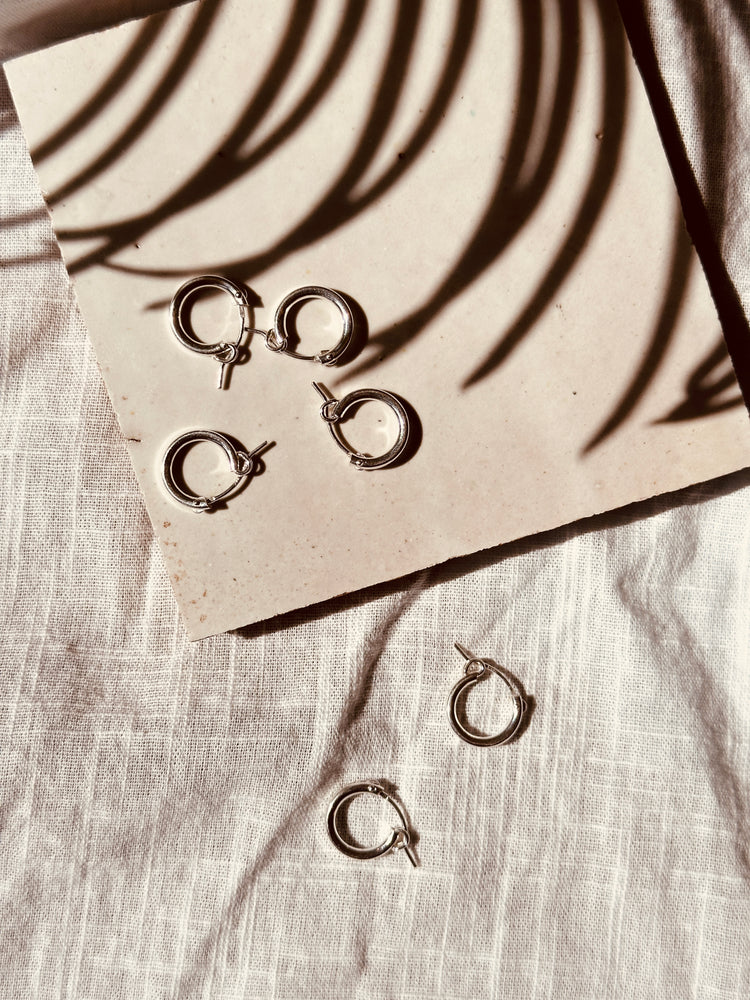 Sterling Silver Ferra Huggies