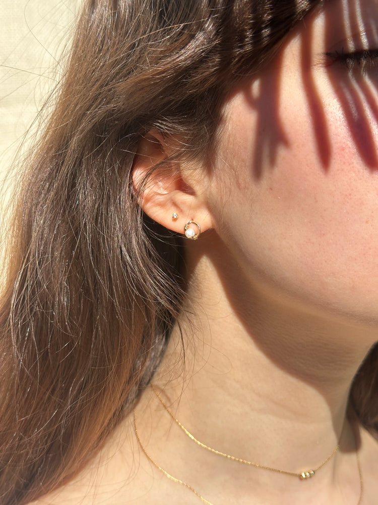 Pearl Studs (circle or triangle)