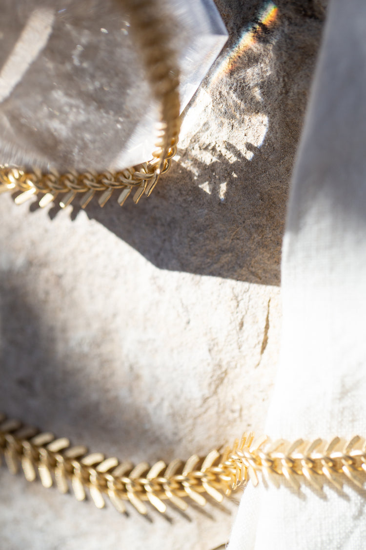 Fishbone Bracelet/Necklace Set