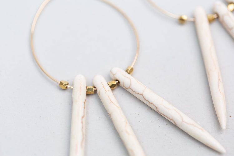 Howlite Hoops (ws)