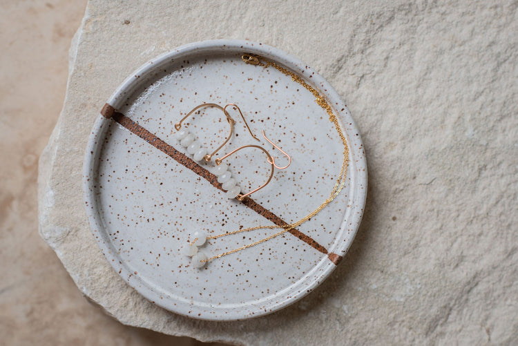 Flora Necklace (moonstone or aquamarine)