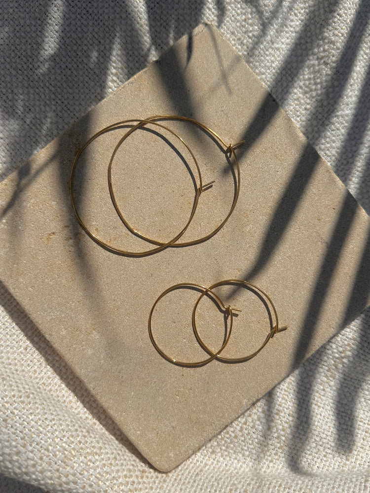 Carly Hoops in Brass