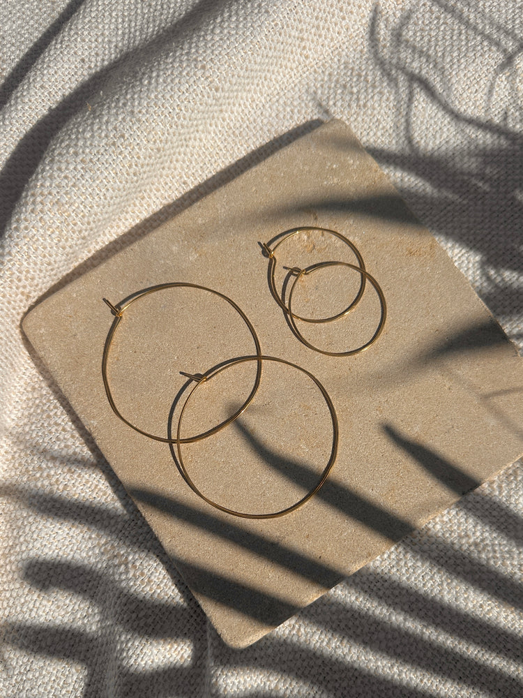 Carly Hoops in Brass