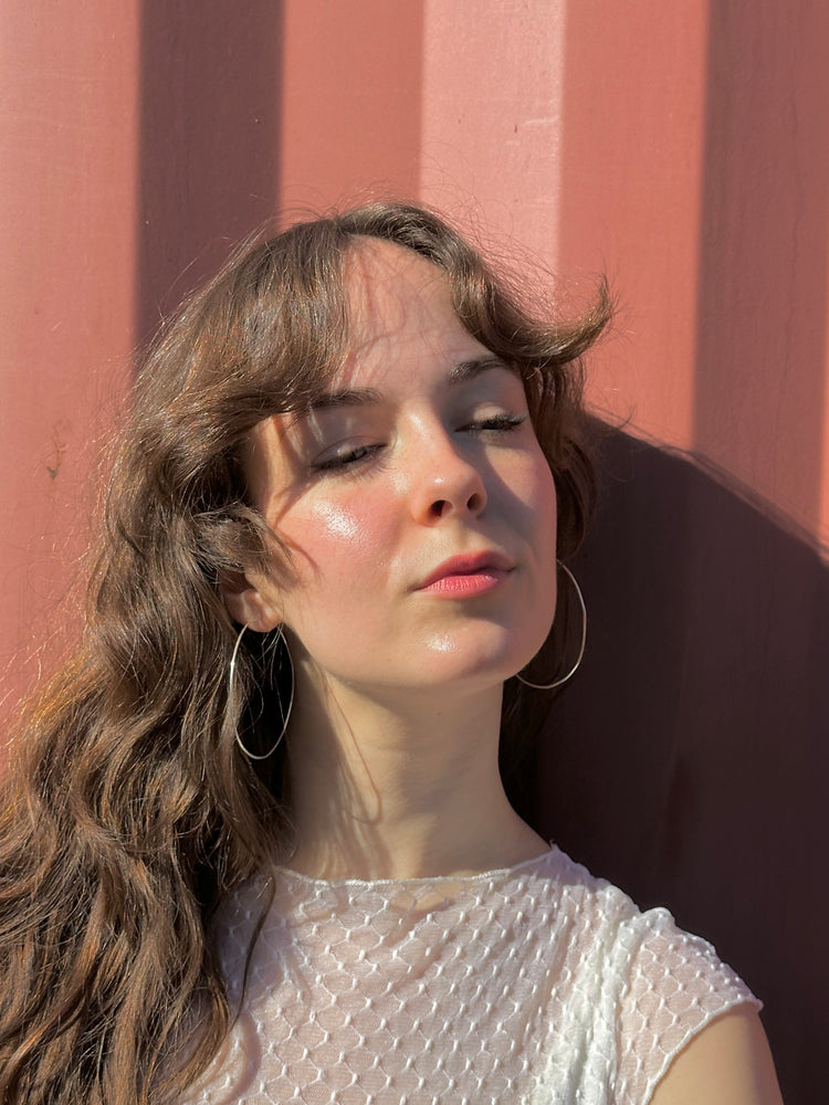 Carly Hoops in Sterling Silver