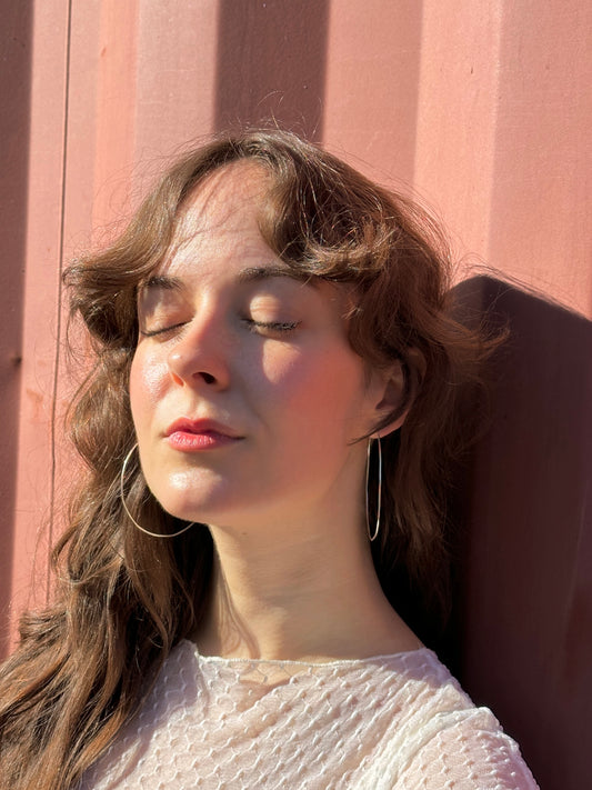 Carly Hoops in Sterling Silver